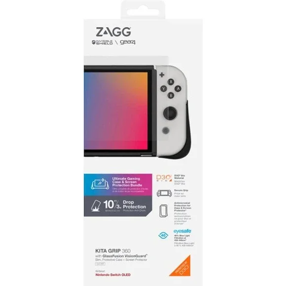 ZAGG - Gear4 Kita Grip 360 Case with GlassFusion VisionGuard Screen Protector